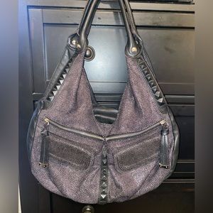 B. Makowsky Black Leather Purse